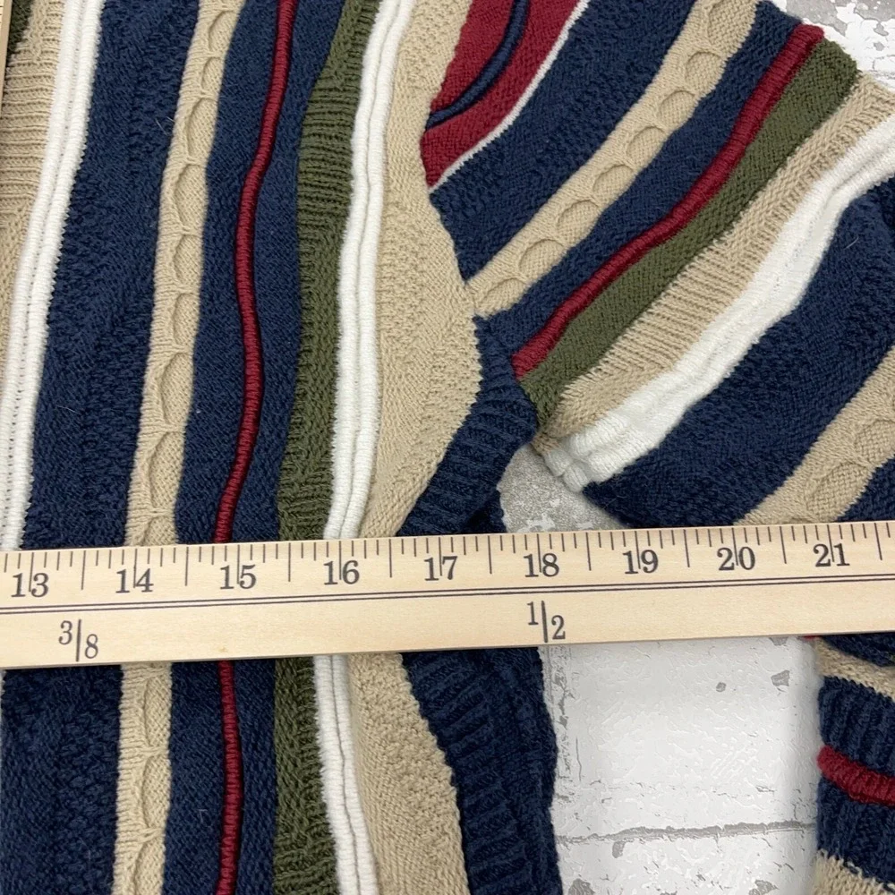 Vintage Y2K Hollister Sweater‎ Men Medium 3D Knit Textured Biggi Cosby Grandpa